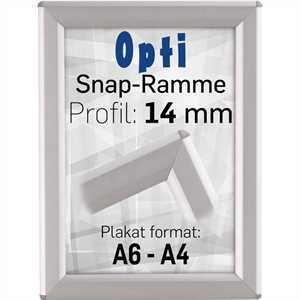 Opti Snap-Frame, 14 mm Alu  - Poster: A4 - 21 x 29,7 cm