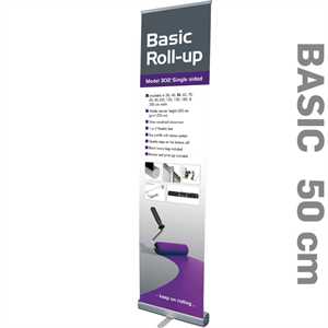 Roll-Up Basic Enkeltsidet Alu/elox. - 50 x 220 cm banner
