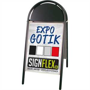 Expo Gotik Gadeskilt Sort - Poster: A1 - 59,4 x 84,1 cm