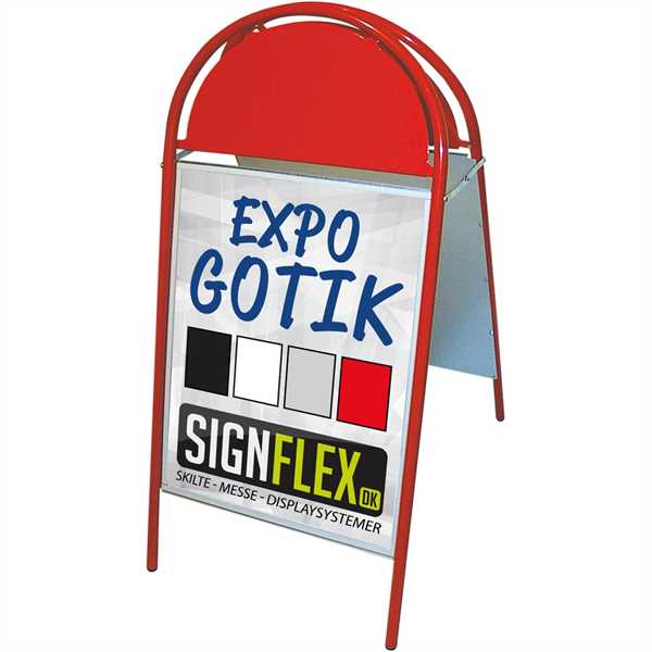 Expo Gotik Gadeskilt Rød - Poster: 50 x 70 cm