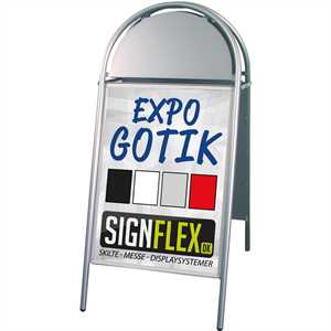 Expo Gotik gadeskilt Sølv - Poster: 50 x 70 cm