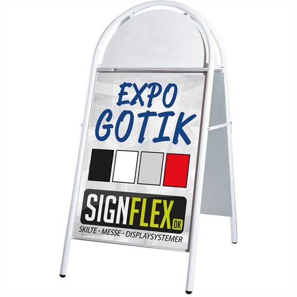 Expo Gotik Gadeskilt Hvid - Poster: 50 x 70 cm
