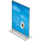 Menuholder T-form Vertikal -akryl Klar - A5 - 14,8x21cm