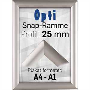 Opti Snap-frame, 25 mm  Alu  - Poster: A2 - 42 x 59,4 cm