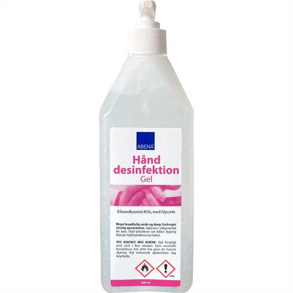 Håndsprit gel sanitiser med pumpe 600 ml
